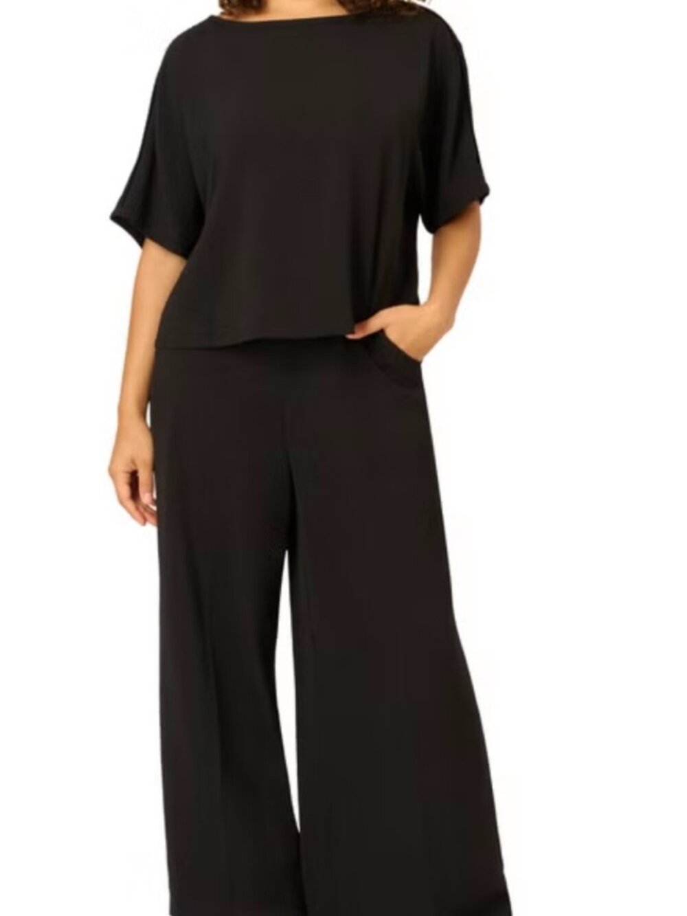 Adrianna Papell Women's Airflow Set, Black